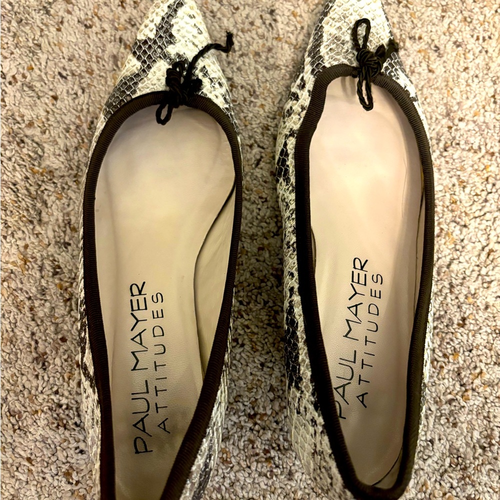Paul Mayer Attitudes python printed pumps
